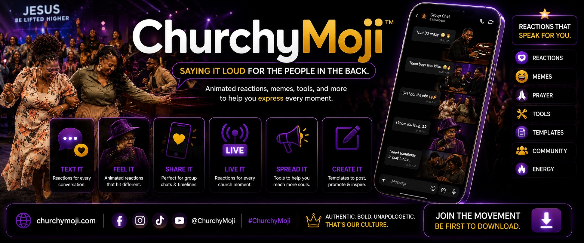 ChurchyMoji app preview